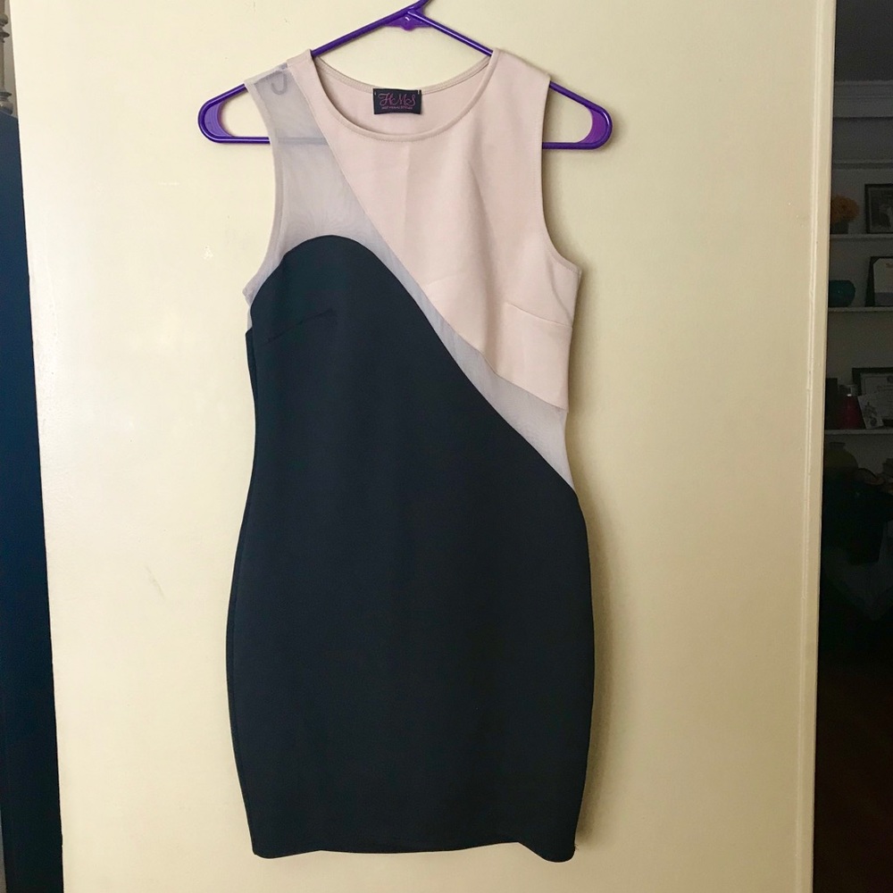 Nude and Black Dress